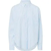 Les Lunes Chemisier 'HANNAA' bleu clair / blanc
