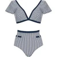 Sunflair Bikini bleu marine / blanc