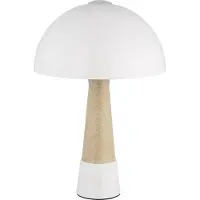 Globo Lampe de table unique Paulin Ø 25 cm brun sable