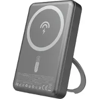 Dudao K28 10000 mAh PD 22,5 W MagSafe Powerbank avec boîtier métallique et support anneau Gris