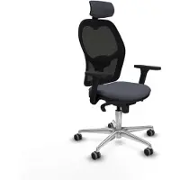 Piqueras Y Crespo Chaise de bureau avec appui-tête Jorquera 3D086G2 Gris foncé