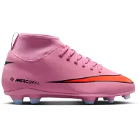 Nike Crampons de foot multi-surfaces à col montant Jr. Mercurial Superfly 10 Club pour enfant/ado - Rose