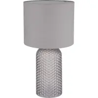Globo Lighting Lampe de table, verre textile, gris, H 50 cm
