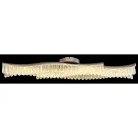 Globo Lighting Plafonnier LED, graphite, cristaux clairs, L 108 cm