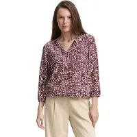 Tom Tailor Chemisier rose ancienne / rouge foncé / blanc cassé