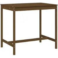vidaXL Table de jardin marron miel 121x82,5x110 cm Pin massif