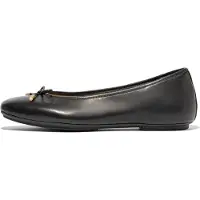 FitFlop pour femme. HX8-001 Ballerines en cuir noir avec n?ud Delicato (41), Plat, Aucun, Casuel, Fête, Classique