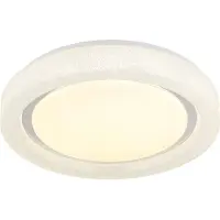 Globo Plafonnier LED, métal, blanc, D 38 cm