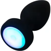 ANOS - plug anal lumineux et vibrant (noir)