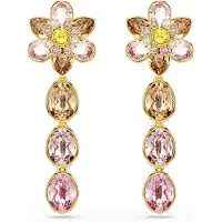 Swarovski Boucles d'oreilles 'Idyllia' jaune / or / rosé / transparent
