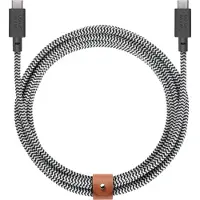 Native Union Câble Belt XL 100 W - Câble USB-C vers USB-C, 3 m (zèbre)
