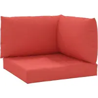vidaXL Coussins de palette lot de 3 rouge tissu oxford