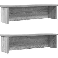 vidaXL Étagères de cuisine Empilables 2 pcs. Gris Sonoma 60x15x16 cm