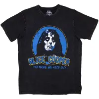 Alice Cooper Hommes, T-shirt, No More Mr Nice Guy Stone Wash, Noir, (L)