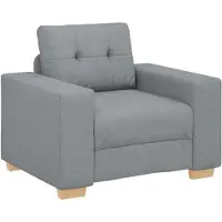 vidaXL Fauteuil Gris clair 60 cm Tissu