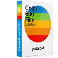 Polaroid Color 600 Film Round Frame 8 Instant Photos Blanc