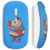 CAPACHEAP Souris Sans Fil Fat Captain America