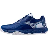 Mizuno MIZUNOWAVE ENFORCE COURT CC, Bleu Bellwether/Blanc/Bleu Fjord, 42,0