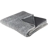 Beliani Couverture Saraswati 200 X 220 Cm Gris Clair