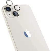 EPICO Protecteur de lentille en aluminium pour Apple iPhone 14 / 14 Plus (6,1") - starlight (Apple iPhone 14, Apple iPhone 14 Plus), Téléphone portable : film de protection, Argent