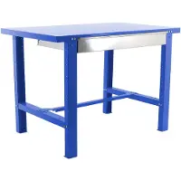 Simon Rack PROREGAL Etabli BUFFALO METAL avec tiroir | HxLxP 83x180x73cm | Charge admissible 600kg | Bleu