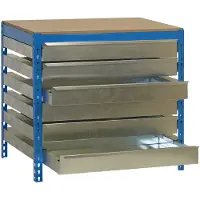 Simonwork (bancos De Trabajo) Bt5 6box Metal Shelf 842x1210x760 Mm Argenté