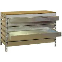 Simon Rack PROREGAL Établi BUFFALO avec tiroirs | hxlxp 84x150x76cm | Charge admissible 600kg | Galvanisé