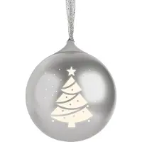 BigBen Interactive Bluetooth Haut-parleur portable EPOK Boule de Noël lumineuse siber AU390124