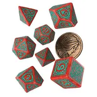 Q-workshop The Witcher Dice Set Triss Merigold The Fearless Board Game 7 Units Vert