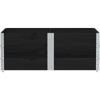 vidaXL Rehausses de palettes 3 pcs. noir 150x100 pin massif