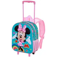 KARACTERMANIA Disney Minnie Mouse Greet 3d Wheeled Backpack Vert,Bleu