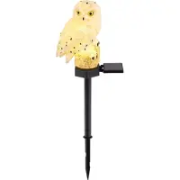 Globo Lampe solaire de jardin Hibou Lampe solaire d'extérieur Piquet de terre solaire 33874