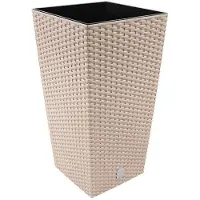 Prosperplast Pot À Fleurs Prosperplast Rato Square Drts265 7529u Mocca - Hauteur 50 Cm - Collection Rato Square