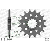 Afam Pignon avant standard en acier - 520
