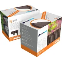 Cellfast Palissade de jardin - - 10 pièces - 85 mm x 24 mm - forme arrondie ou droite - ECO brun