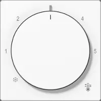 JUNG Cache pour thermostat, thermoplastique, série AS/A, blanc alpin, 1 pièce.