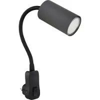 Globo Lampe noire Robby Douille avec gris