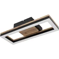 Globo Lighting Plafonnier Salle de séjour Plafonnier LED Couloir Aspect bois Moderne Noir 67297D1