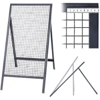 Kadax Tamis de chantier pour sable, terre, maçonnerie, 120x60cm, gravier, largeur de maille 20mm