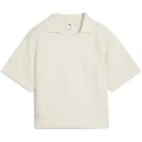 Puma Class Pinnacle Relaxed Fit Short Sleeve Polo Beige L Femme