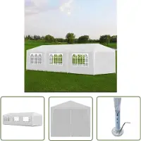The Living Store Tente de réception 3x9 m blanche