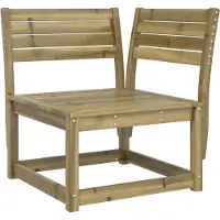 The Living Store Canapé d'angle de jardin 73x73x78 cm Bois de pin imprégné