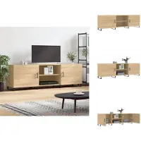 vidaXL Armoire TV Chêne Sonoma 150x30x50 cm Bois composite - Meuble TV