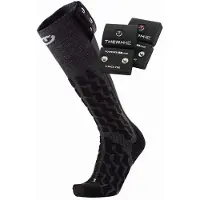 Therm-ic Heat Fusion Uni Heated Ski Socks + S-pack 700 Batteries Set Noir EU 45-47