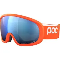 POC Fovea Mid Wide Fit Ski Goggles Orange Partly Sunny Blue/CAT2