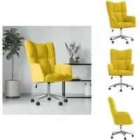 vidaXL Fauteuil relax jaune moutarde velours - fauteuil