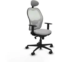 Piqueras Y Crespo Chaise de bureau avec appui-tête Jorquera 1D036N1 Gris clair