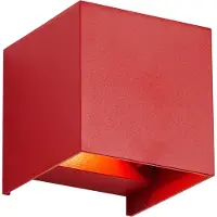QAZQA Applique murale d'extérieur moderne rouge foncé avec LED IP54 - Edwin
