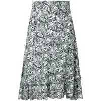 Ulla Popken Jupe gris / blanc