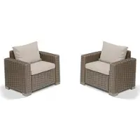 Keter Chaise de jardin California Cappuccino 2pcs
